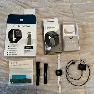 Fitbit Versa 2 Watch + Original Box and all included items!